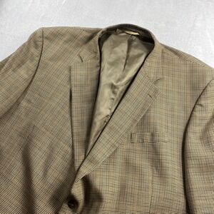 Oak Hill Mens 60R Blazer Brown Tan Houndstooth Wool Blend Sport Coat Jacket